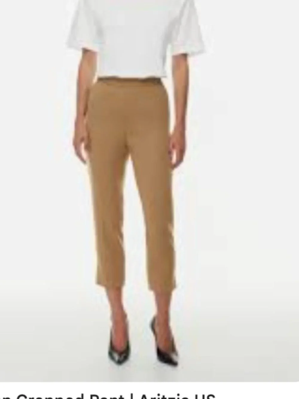 Aritzia Babaton Conan Cropped Pant Cream white straight leg Pants 6